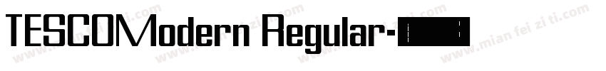 TESCOModern Regular字体转换